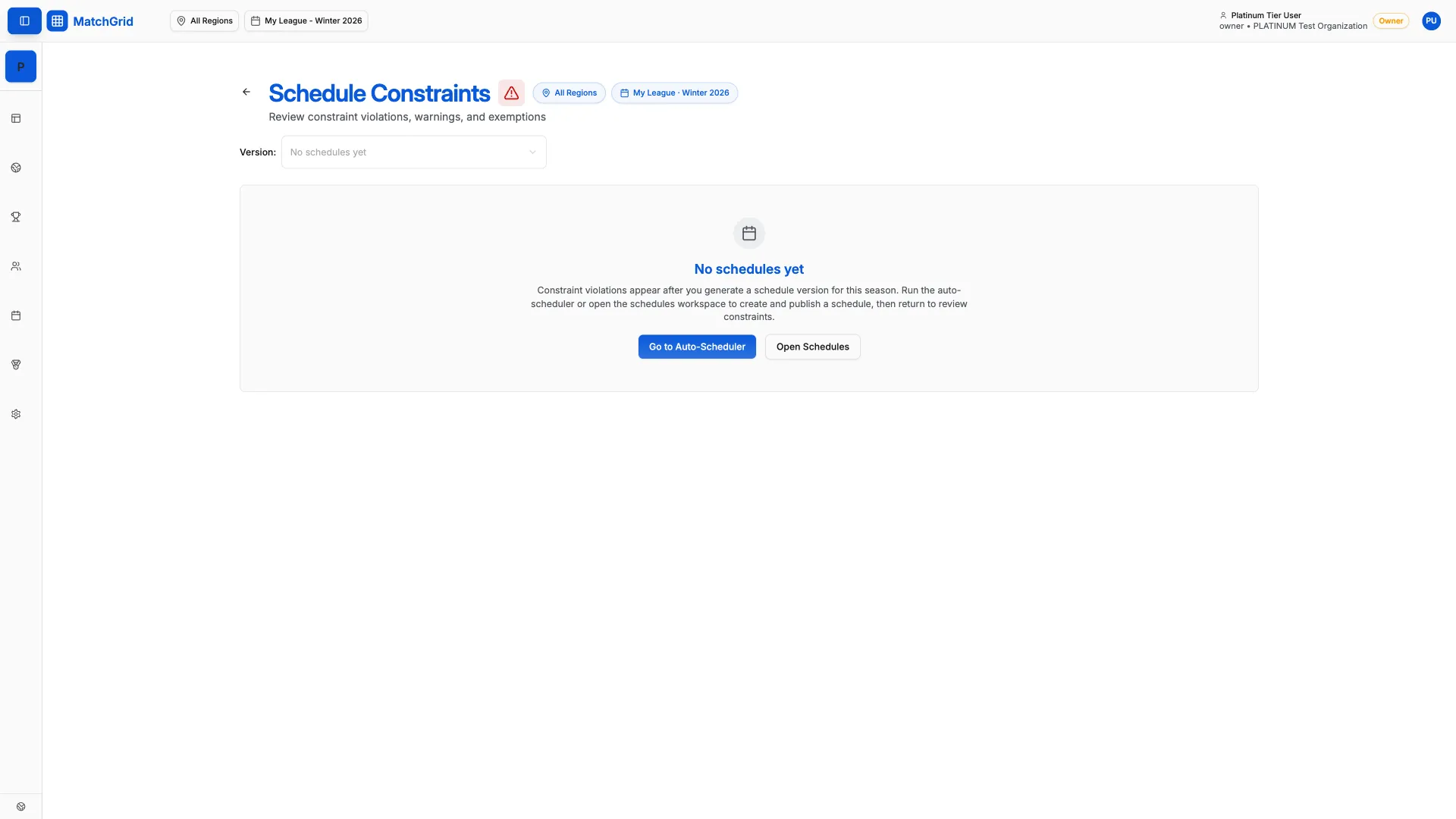 Conflict details panel showing affected teams and times